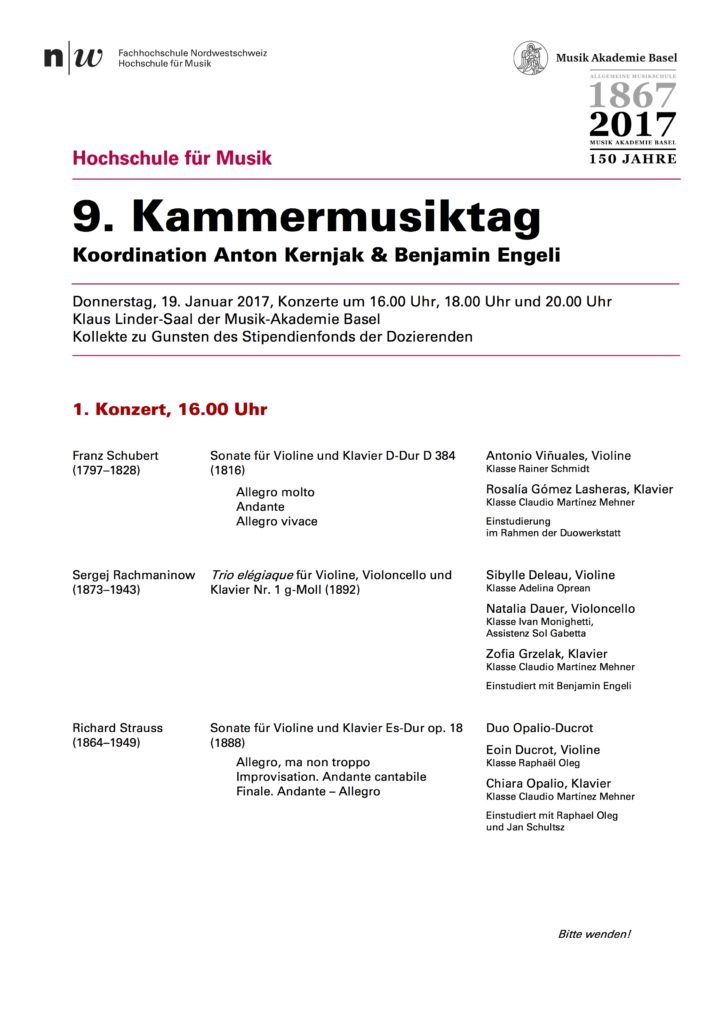 9. Kammermusiktag コンサート